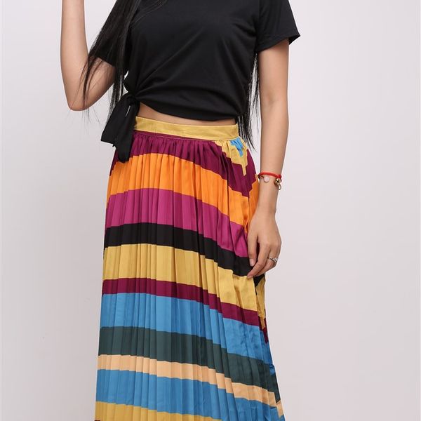 Long Sleeve Multi Colour Long Skirt Women's Two Pieces Fashion
