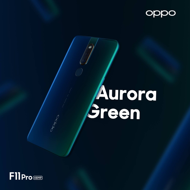 OPPO F11 Pro ពណ៌ Aurora Green